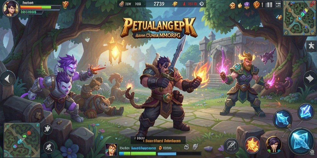 Tampilan gameplay epik di dalam dunia MMORPG 2739.