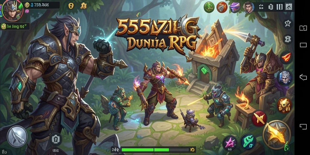 Tampilan gameplay <strong>555ZK</strong> yang mendebarkan dalam aksi RPG.