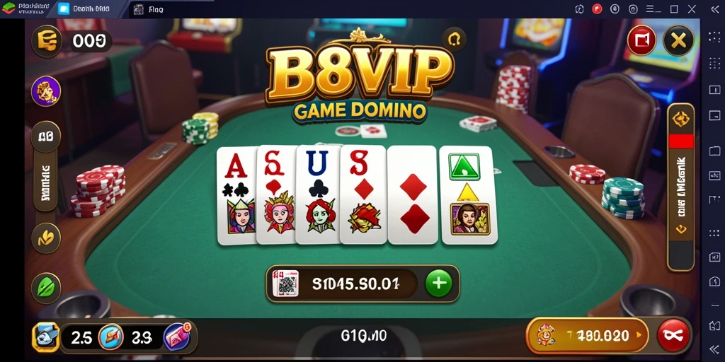 Screenshot gameplay B8VIP yang menampilkan aksi seru permainan Domino.