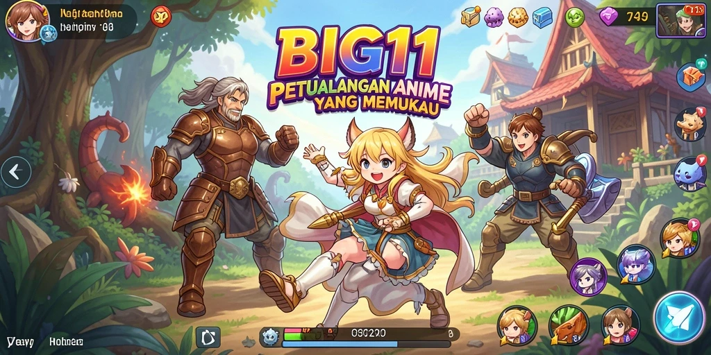 Screenshot menampilkan karakter Anime dalam aksi seru di BIG11.