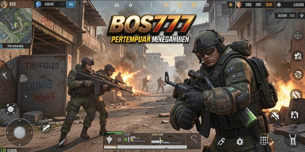 Tampilan gameplay seru dari BOS777 dengan aksi tembak-menembak yang mendebarkan.