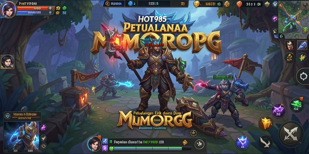 Screenshot utama HOT985 menampilkan petualangan epik di dunia MMORPG.