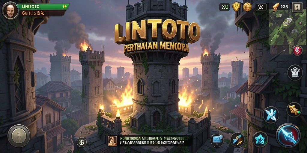 Gameplay menegangkan LINITOTO dalam pertahanan menara.