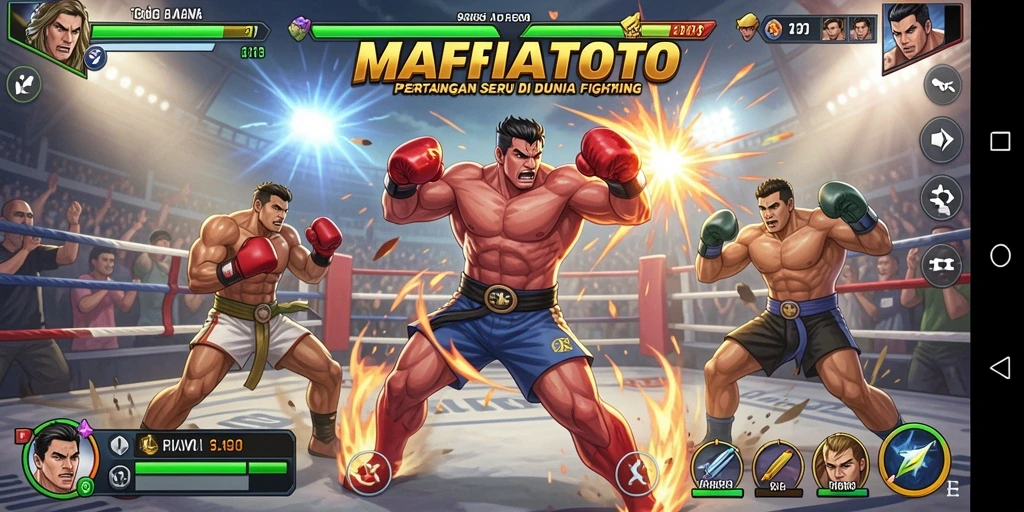 Gambar gameplay MAFIATOTO yang menunjukkan aksi pertarungan mendebarkan.