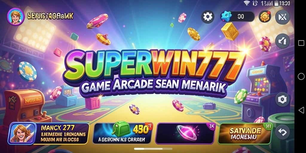 Screenshot SUPERWIN777 yang menunjukkan serunya gameplay arcade.