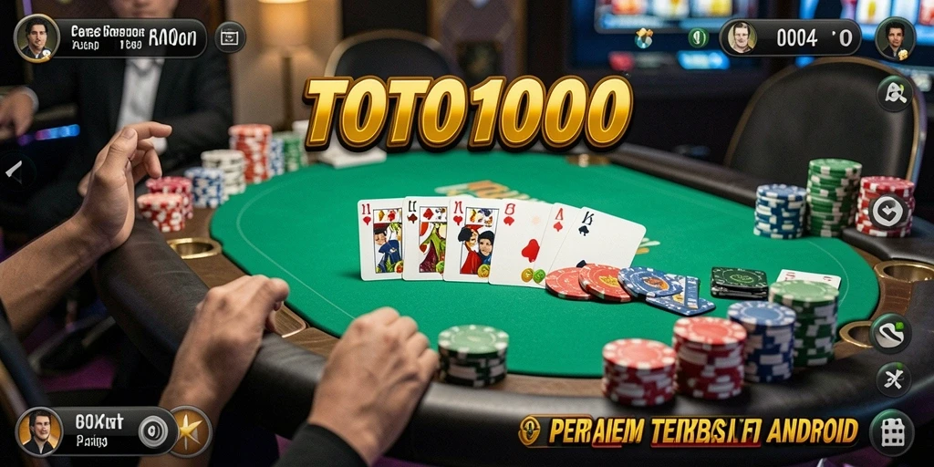Tampilan gameplay menarik dari aplikasi Poker TOTO1000.